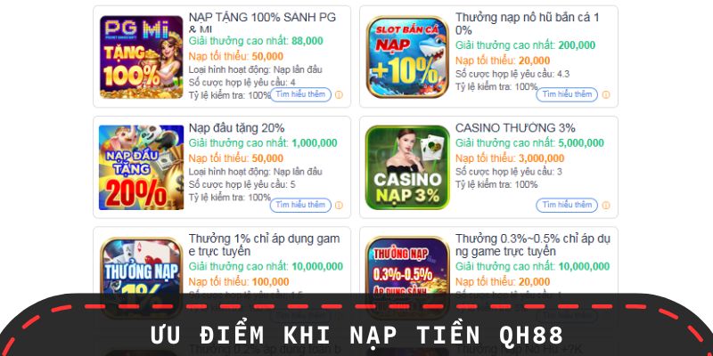 Lợi ích dễ nhận thấy của dịch vụ nạp tiền để cá cược